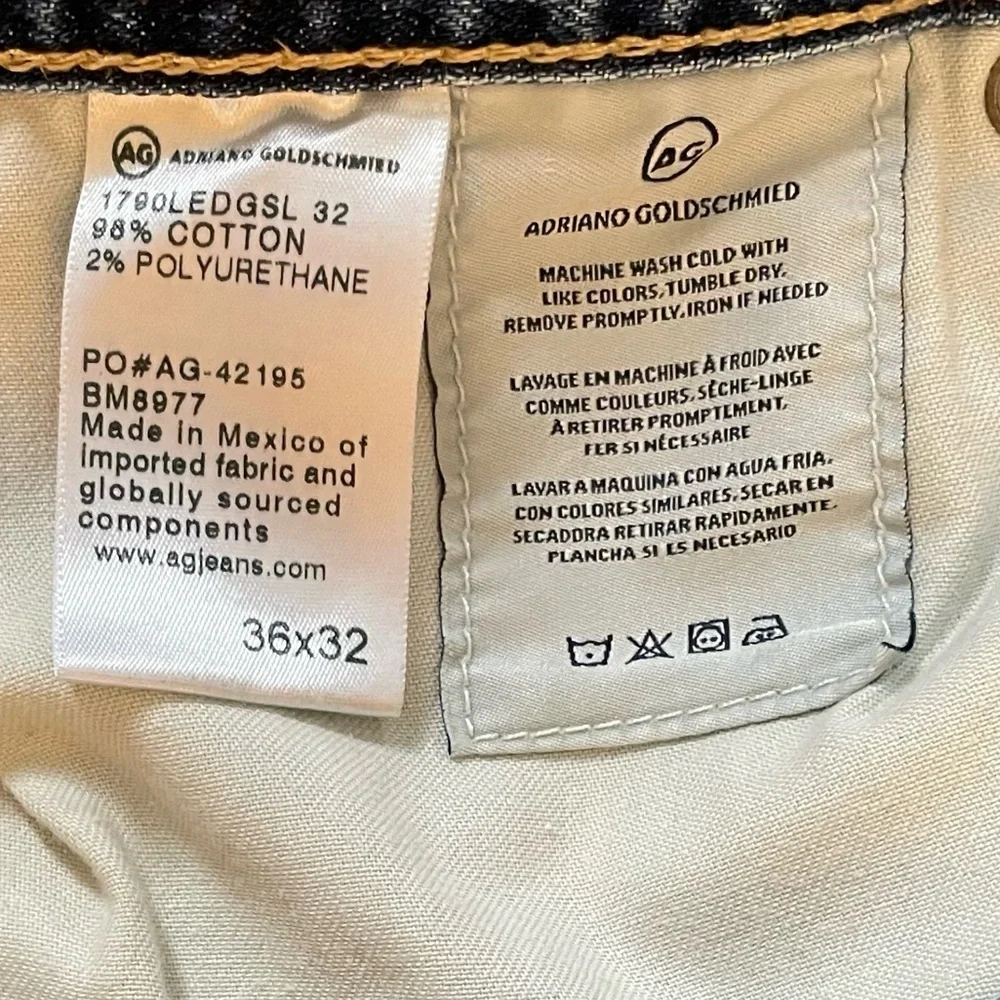 AG Adriano Goldschmied The Ives Modern Athletic Blue Denim Jeans Size 36W/32L